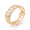 Alloy Wide Hinged Bangles, Chunky Hollow Bangles for Women, Golden, Inner Diameter: 2-1/2x2 inch(6.4x5.1cm)