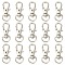 10Pcs Alloy Swivel Lobster Claw Clasps, Swivel Snap Hook, Platinum, 30.5x11mm, Hole: 5x10mm