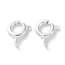 Rack Plating Brass Spring Ring Clasps, Long-Lasting Plated, Lead Free & Cadmium Free, Silver, 6x1.8mm, Hole: 1.6mm