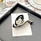 Plastic Claw Hair Clips, with Rhinestone, Black, Crystal, 110x50mm
