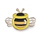 Bees with Honey Jar Enamel Pins, Alloy Lapel Pins for Backpack Clothes, Yellow, 20x27.5mm