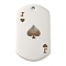 Non-Tarnish 201 Stainless Steel Pendants, Oval with Poker Jack Charms, Stainless Steel Color, 49x28x2mm, Hole: 3mm