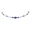 Resin Evil Eye & Acrylic Beaded Necklace for Women, Blue, 16.57 inch(42.1cm)