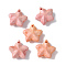 Natural Rainbow Alashan Agate Charms, Dyed, Star Charms, Pink, 13~13.5x14~14.5x5~5.5mm, Hole: 1.2mm