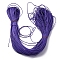 PU Leather Thread Cord, Flat, for DIY Jewelry Making, Indigo, 2.5~3x1mm, about 107.17~109.36 Yards(98~100m)/Bundle