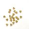 Brass Beads, Long-plating, Heart, Real 14K Gold Plated, 5x5mm