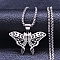 Hollow Out Butterfly 201 Stainless Steel Pendant Necklaces for Men Women, Box Chain Necklaces, Non-Tarnish, Stainless Steel Color, 23.50 inch(59.7cm)