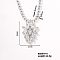 Trendy Unique Style Leaf Brass Rhinestone Pendant Necklace with Rhinestone Cup Chain for Women Girl, Crystal, 15.75 inch(40cm)