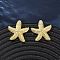 Brass Starfish Stud Earrings, Long-Lasting Plated, Rack Plating, Lead Free & Cadmium Free, Real 18K Gold Plated, 24.5x24mm