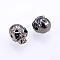 Zinc Alloy Beads, Skull, Gunmetal, 12x9x8mm, Hole: 1.5mm