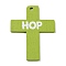 Easter Theme Single Face Printed Wood Pendants, Easter Charms, Cross, 80x57.5x2.5mm, Hole: 4.5mm