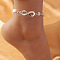 Infinity Alloy Crystal Rhinestone Anklets, Rose Gold, 8-5/8 inch(220mm)