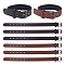 8Pcs 2 Style PU Leather Zinc Alloy Buckles, Adjustable Armband, Mixed Color, 408~416x25~37x2~11mm, Hole: 4mm, 4pcs/style