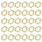 100Pcs CCB Plastic Bead Frame, Flower, Golden, 12x11.5x3.5mm, Hole: 1.6mm