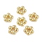 CCB Plastic Beads, Flower, Golden, 7.5x8x3mm, Hole: 1.8mm