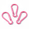 Aluminum Rock Climbing Carabiners, Key Clasps, Hot Pink, 46x22.5x4.5mm, Inner Diameter: 39x16mm