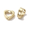 Brass Bead Frame, Lead Free & Cadmium Free, Heart, Real 24K Gold Plated, 7x7x2.5mm, Hole: 1.5mm