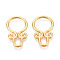 304 Stainless Steel Pendants, Golden Hoop Ring, Ion Plating(IP) , Real 18K Gold Plated, 27.5x16.5x2mm, Hole: 6.5x4mm