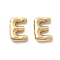 304 Stainless Steel Pendants, Real 14K Gold Plated, Ion Plating(IP), Balloon Letter Charm, Letter E, 19.5x13.5x5mm, Hole: 2mm