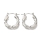 304 Stainless Steel Ring Hoop Earrings for Women, Stainless Steel Color, 20.5x3.5mm