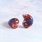 Handmade Porcelain Beads for DIY Bracelet Accessories, Jingdezhen Kiln Ceramic Beads, Conch Shape, FireBrick, 21x9mm, 10Pcs/set