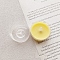 Plastic Candle Cup, Clear, Flat Round, 39x18mm