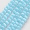 Cat Eye Beads, Round, Sky Blue, 10mm, Hole: 1mm, about 39pcs/strand, 15 inch