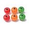 Opaque Resin Beads, Apple, Mixed Color, 16x16mm, Hole: 2.5mm