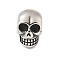 304 Stainless Steel European Beads, Skull, Antique Silver, 13x12x13mm, Hole: 4.5mm