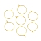 Brass Wine Glass Charm Rings, Hoop Earrings Findings, Golden, 20x0.8mm, 20 Gauge