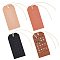 4Pcs 4 Colors Portable PU Leather Earring Display Cards, Earring Stud Hanging Jewelry Organizer, Rectangle, Mixed Color, 11~25cm, Hole: 1.2mm, 1pc/style