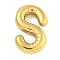 Ion Plating(IP) 304 Stainless Steel Pendants, Balloon Letter Charm, Golden, Letter S, 23.5x15x5mm, Hole: 2x1.5mm