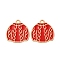 Christmas Alloy Enamel Pendants, Golden, Clothes, 20.5x20x1.5mm, Hole: 2mm