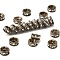 Brass Rhinestone Spacer Beads, Grade AAA, Straight Flange, Nickel Free, Antique Bronze Metal Color, Rondelle, Crystal, 6x3mm, Hole: 1mm