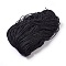 Imitation Leather Cord, Black, Four Strands Twisted, 3mm