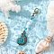Ocean Theme Alloy Charm & Glass Beads Pendant Decorations, with Lobster Claw Clasps, Conch, 62mm