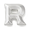 Rack Plating Brass Pendants, Long-Lasting Plated, Cadmium Free & Lead Free, Letter A~Z Charms, Letter R, 17.5x17x5.5mm, Hole: 3.5x2mm