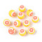Fruits Theme Handmade Polymer Clay Beads, Orange, Yellow, 8.2mm, Hole: 1.2~1.6mm