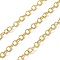Brass Cable Chains, Soldered, with Spool, Real 18K Gold Plated, 3.5x3x1mm