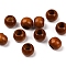 Wood Beads, Round, Saddle Brown, 19.5x16.5mm, Hole: 7.8mm