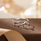 Twelve Constellations 925 Sterling Silver Finger Rings, Platinum, Sagittarius, Inner Diameter: 16~19mm