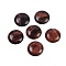 Natural Red Tiger Eye Dyed & Heated Cabochons, Half Round/Dome, 25x7~8mm