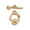 Ion Plating(IP) 304 Stainless Steel Toggle Clasps, Real 18K Gold Plated, 19.5x14x2mm, Hole: 3x1mm, Bar: 6.5x22x3mm, Hole: 2x1mm