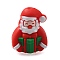 Christmas Theme Silicone Focal Beads, DIY Necklaces Making, Red, Santa Claus, 30x23.5x18mm, Hole: 2mm