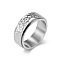 Textured 304 Stainless Steel Finger Rings, Stainless Steel Color, US Size 12(21.4mm)