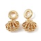 Brass Micro Pave Cubic Zirconia European Dangle Charms, Large Hole Pendants, Shell Shape, Real 18K Gold Plated, 22.5mm, Hole: 5mm