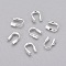 Brass Termintors, Wire Guardian, Nickel Free, Silver Color, 5x4x1mm, Hole: 0.5mm
