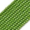 Opaque Glass Beads Strands, Rondelle, Faceted, Yellow Green, 5x6x5mm, Hole: 1.2mm, about 98pcs/strand, 17.32''(42-44cm)