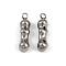 304 Stainless Steel Pendants, Bar Charm, Anti-Tarnish, Stainless Steel Color, 17.5x5x4.5mm, Hole: 1.6mm