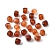Opaque Acrylic Beads, Imitation Gemstone, Cube, Two Tone, Sienna, 17x15.5x15.5mm, Hole: 3mm, 143pcs/500g